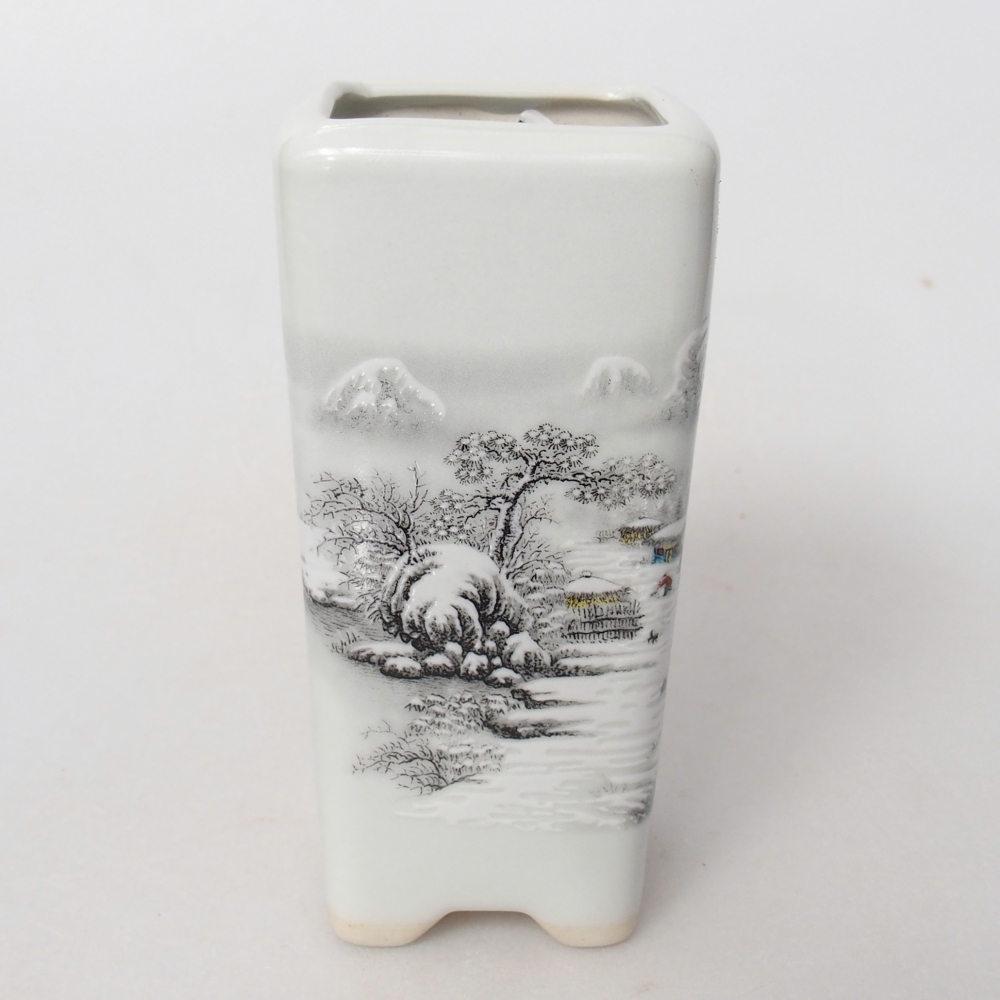 Bonsaischale aus Keramik 5,5 x 5,5 x 12 cm, Farbe weiß