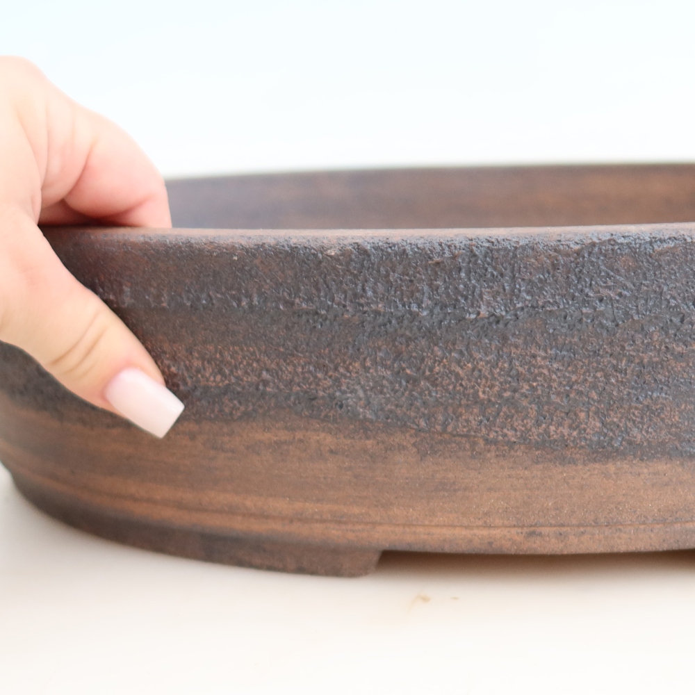 Keramik-Bonsai-Schale 38 x 30 x 8,5 cm, Farbe: Braun