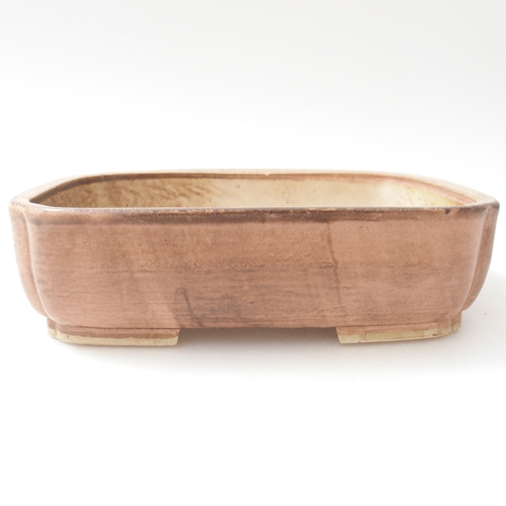 Bonsaischale aus Keramik 17,5 x 14 x 5 cm, rosa