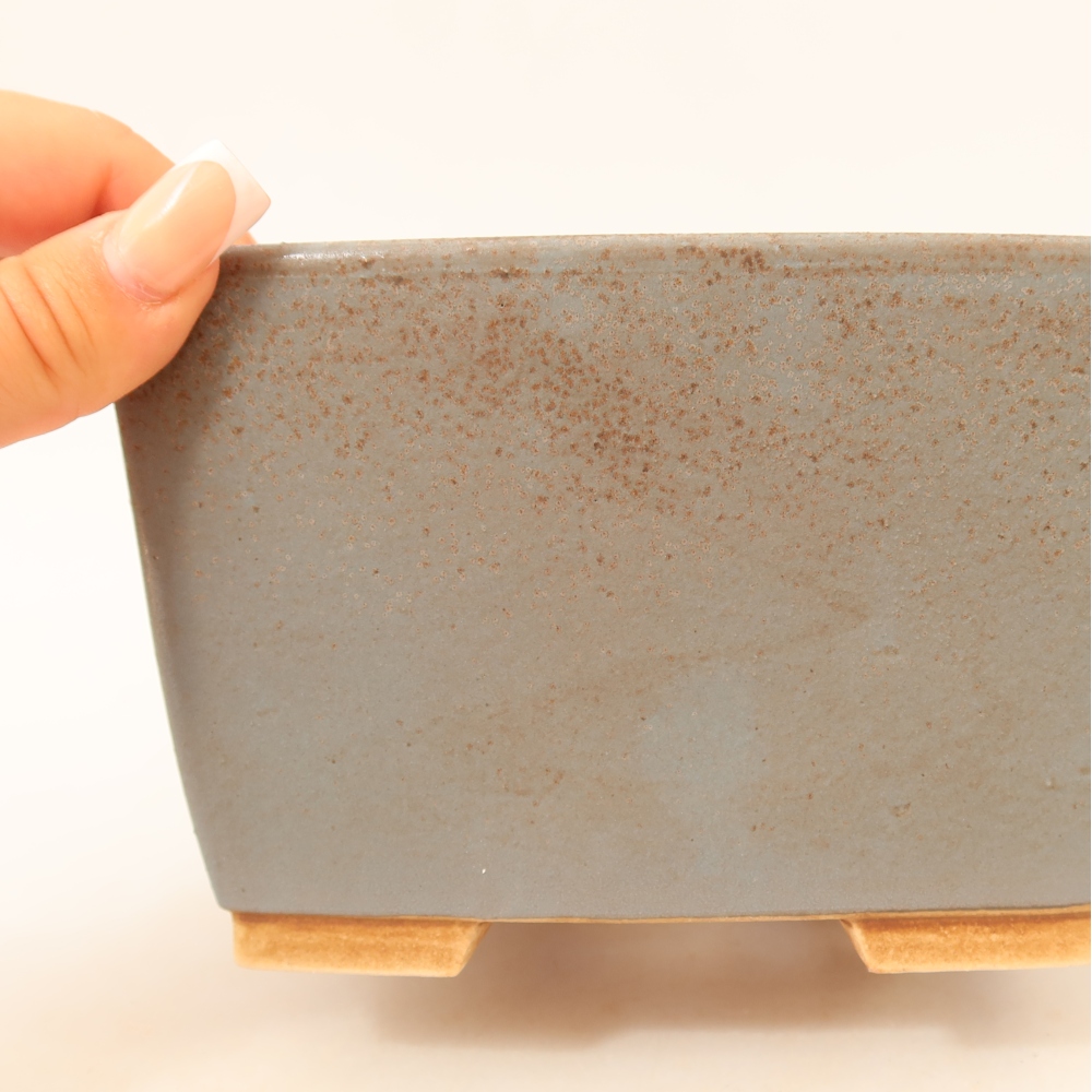 Bonsaischale aus Keramik 16 x 16 x 10 cm, Farbe blau