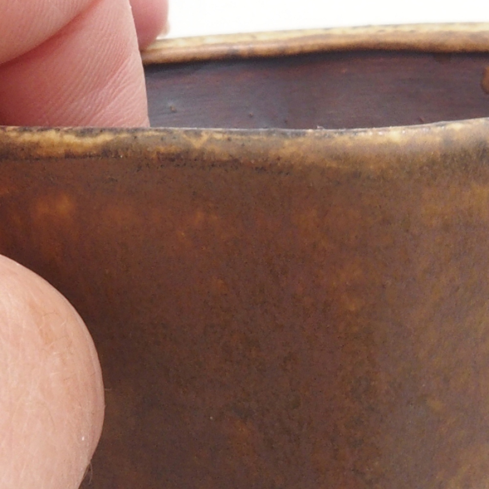 Bonsaischale aus Keramik 10 x 8,5 x 4 cm, braun