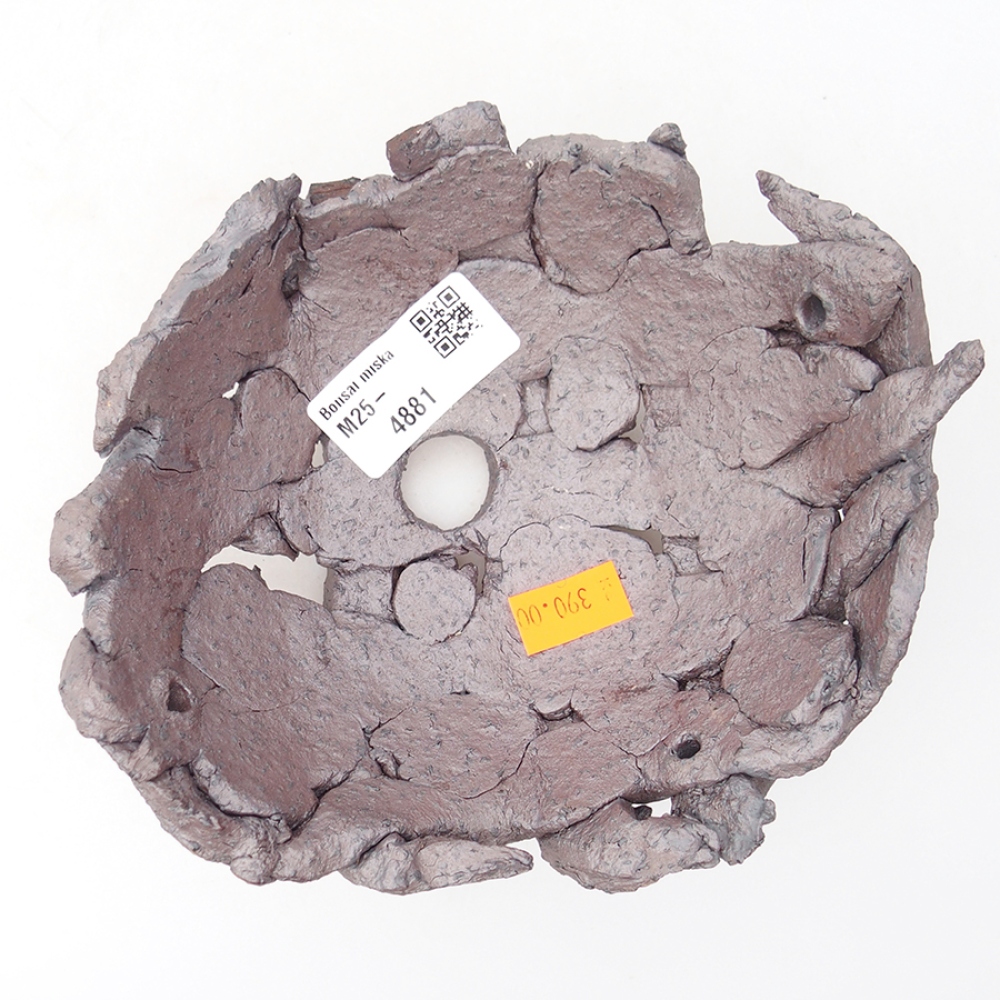 Keramikschale 16 x 14 x 6,5 cm , Metallic-Farbe