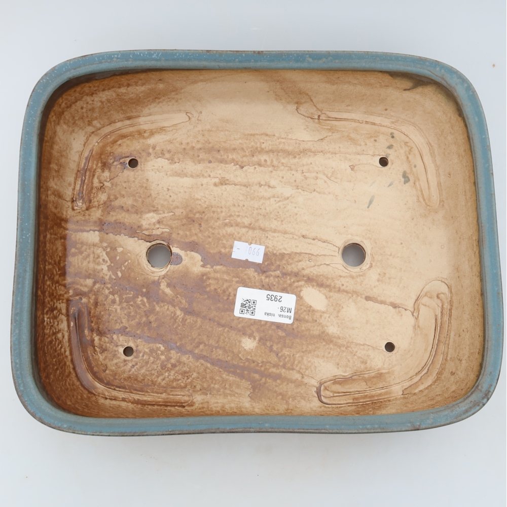 Keramik-Bonsai-Schale 29 x 23,5 x 7,5 cm, Farbe: Blau