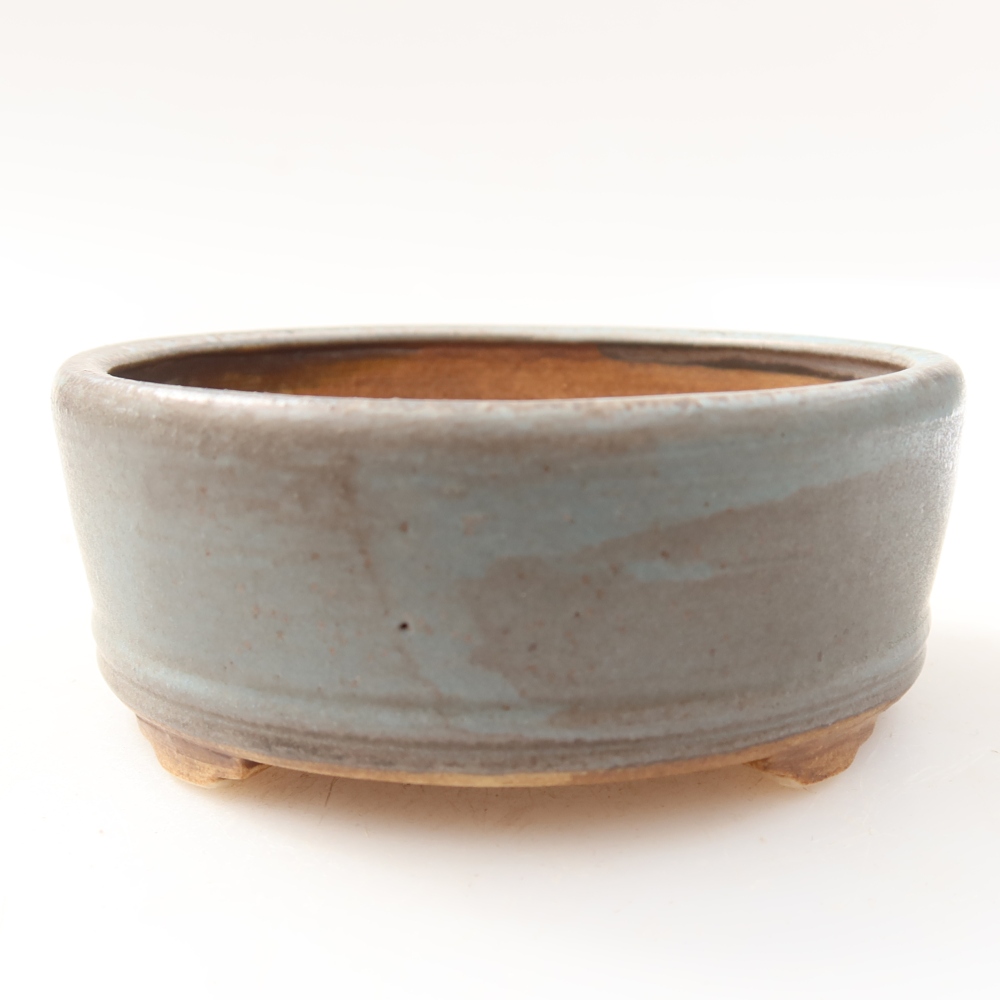 Bonsaischale aus Keramik 9 x 9 x 3,5 cm, Farbe blau