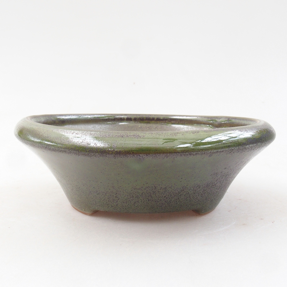Bonsaischale aus Keramik 13,5 x 13,5 x 5 cm, grün