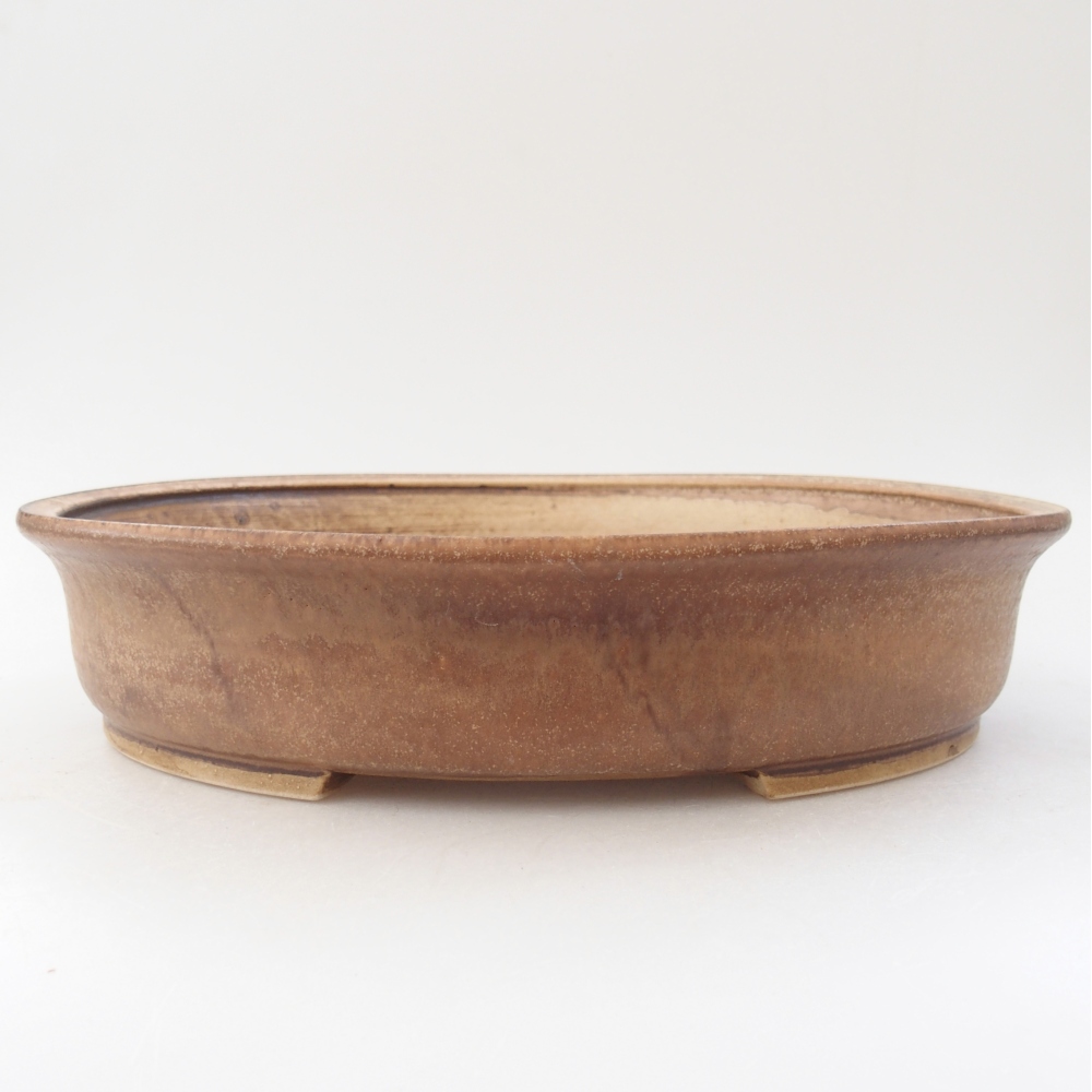 Bonsaischale aus Keramik 26,5 x 23,5 x 5,5 cm, Farbe beige