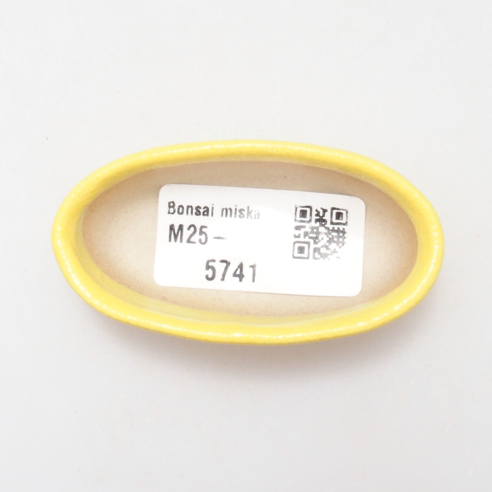 Bonsaischale aus Keramik 6,5 x 3,5 x 2 cm, gelb