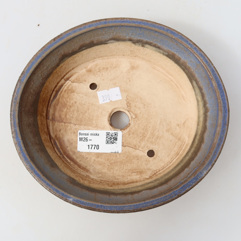 Keramik-Bonsai-Schale 17,5 x 16,5 x 5 cm, Farbe: Blau