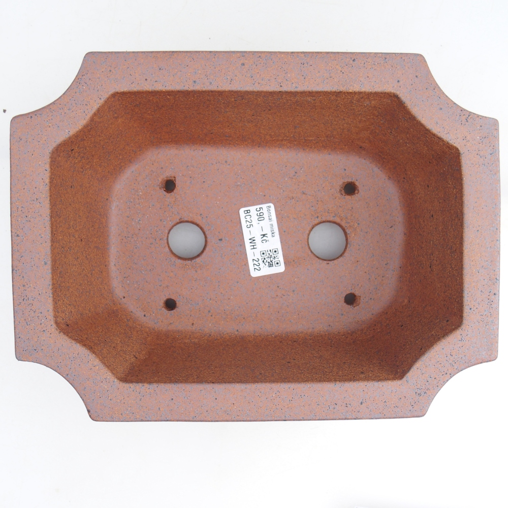 Bonsaischale aus Keramik 23,5 x 17,5 x 8,5 cm, braun