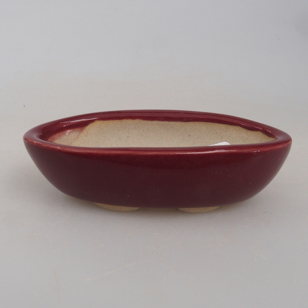 Mini-Bonsaischale 7 x 3 x 2 cm, bordeauxrot