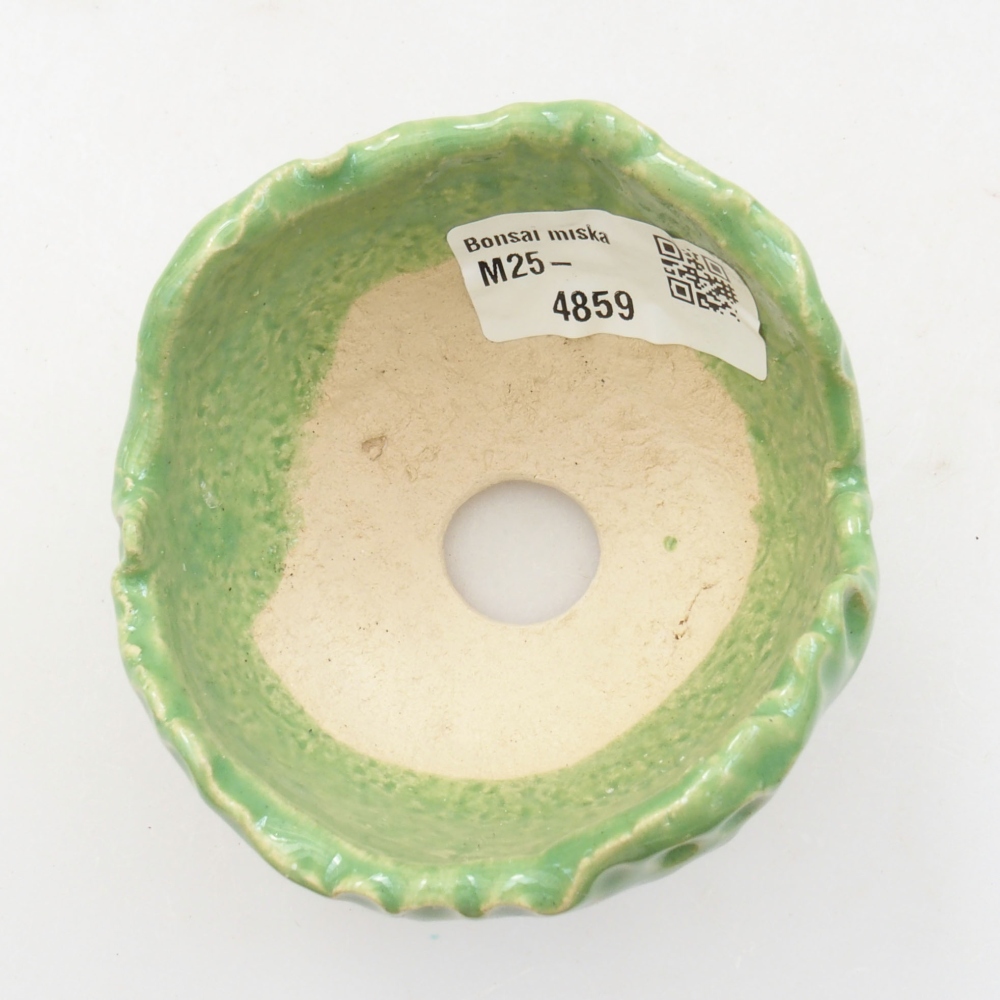 Keramische Muschel 7 x 7 x 5 cm , Farbe grün