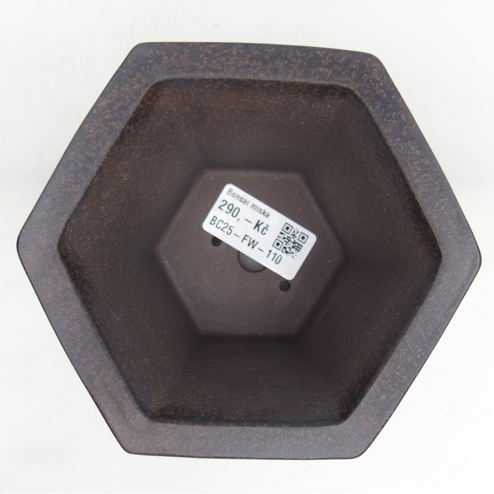 Bonsaischale aus Keramik 13,5 x 12 x 8 cm, Farbe bräunlich ocker