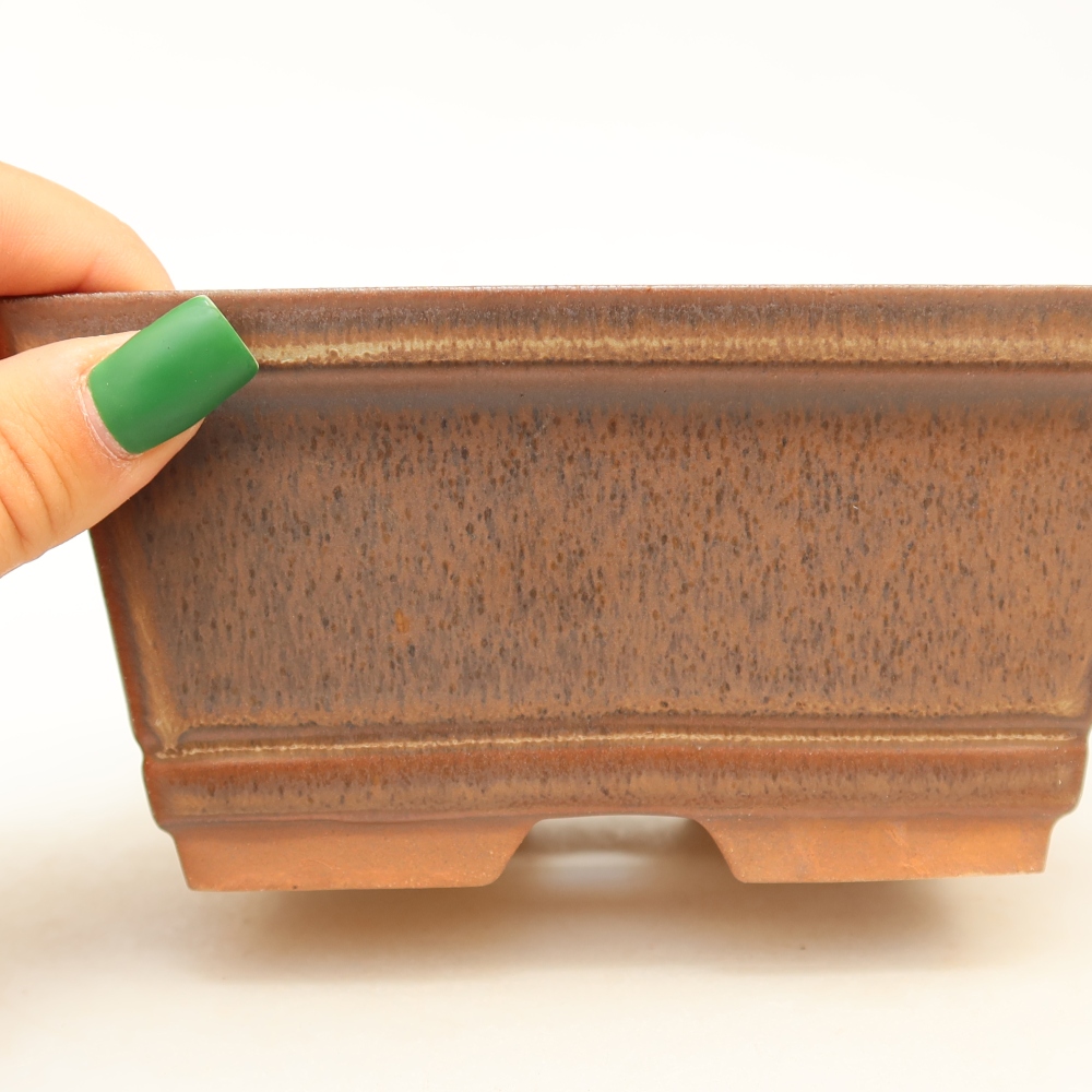 Keramikschale  14,5 x 12,5 x 7 cm, Farbe: braun