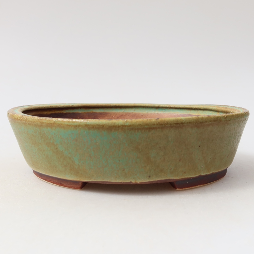 Bonsaischale aus Keramik 15 x 14 x 4 cm, grün