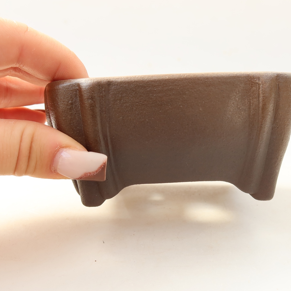 Bonsaischale aus Keramik 10 x 10 x 5 cm, braun