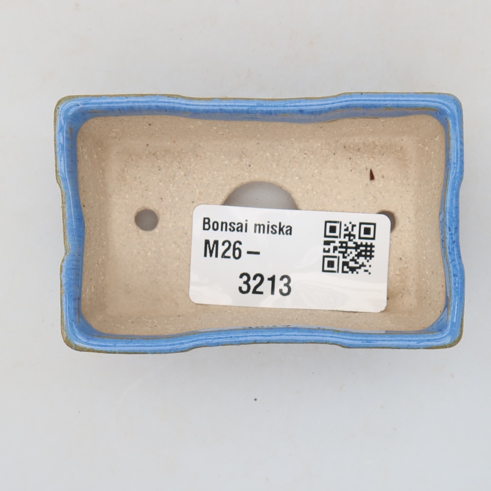 Keramik-Bonsai-Schale, 7 × 4,5 × 2,5 cm, Farbe: Blau
