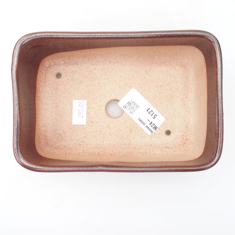 Bonsaischale aus Keramik 16 x 11 x 5,5 cm, braun