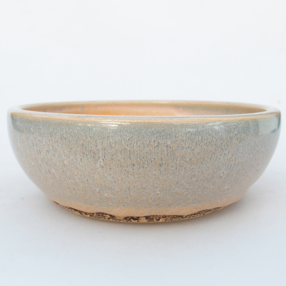 Bonsaischale aus Keramik 15 x 15 x 5 cm, grün-braun