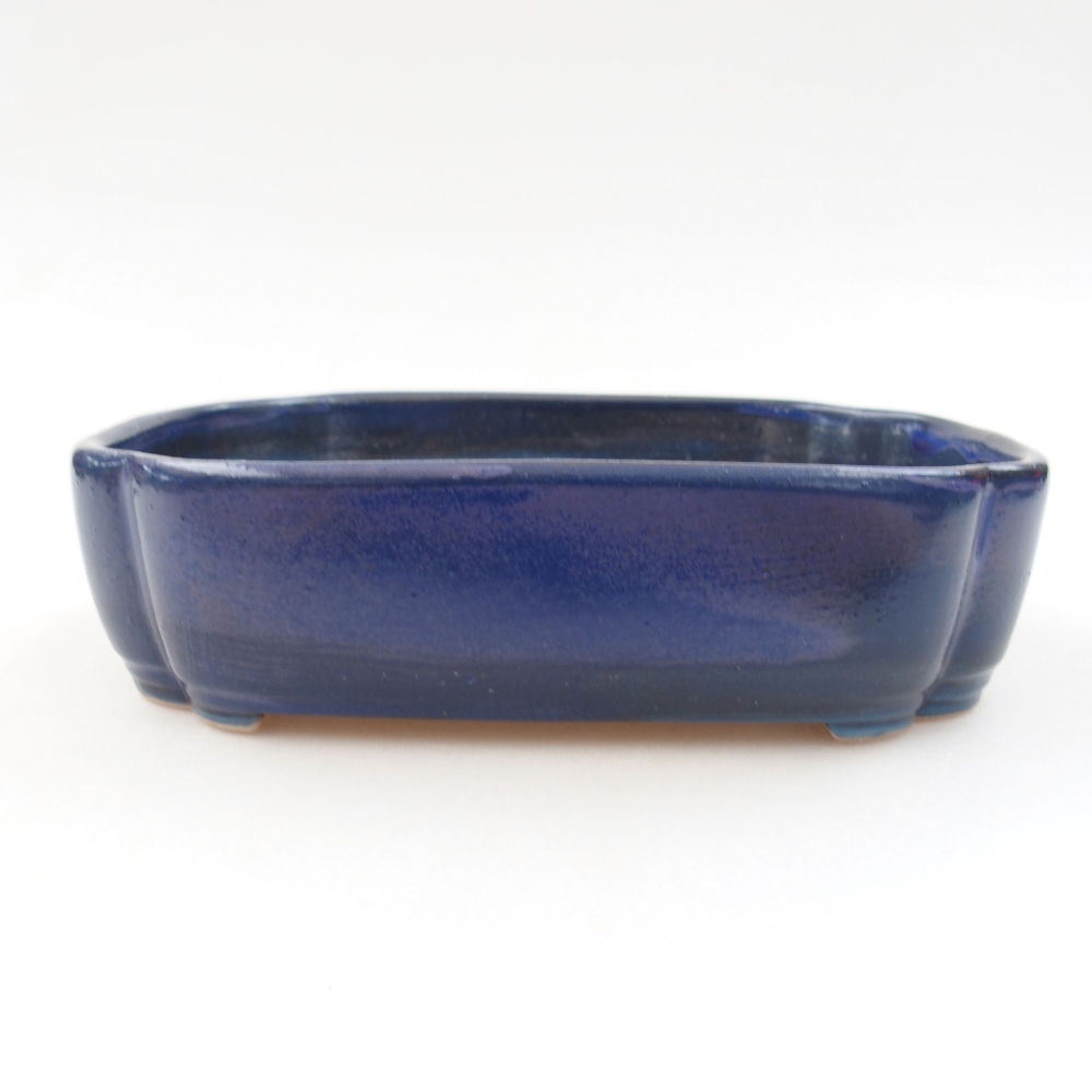 Bonsaischale aus Keramik 15,5 x 12 x 6 cm, Farbe blau