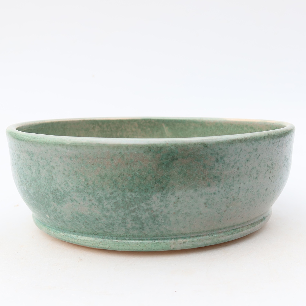 Bonsaischale aus Keramik 17,5 x 17,5 x 6 cm, grün
