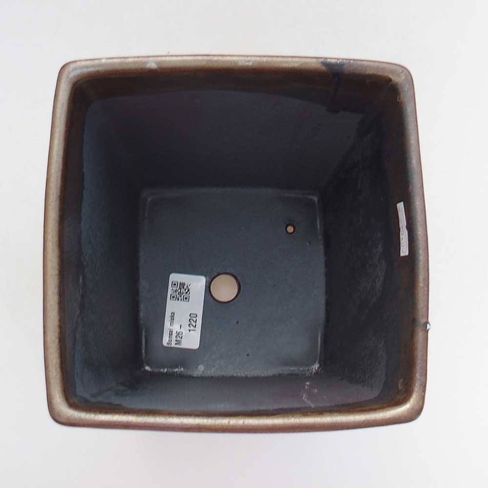 Bonsaischale aus Keramik 15 x 15 x 19 cm, braun