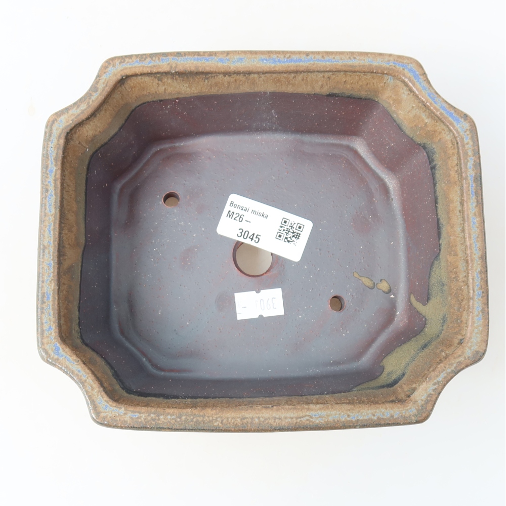 Keramik-Bonsai-Schale 18 x 15,5 x 6 cm, Farbe: braun
