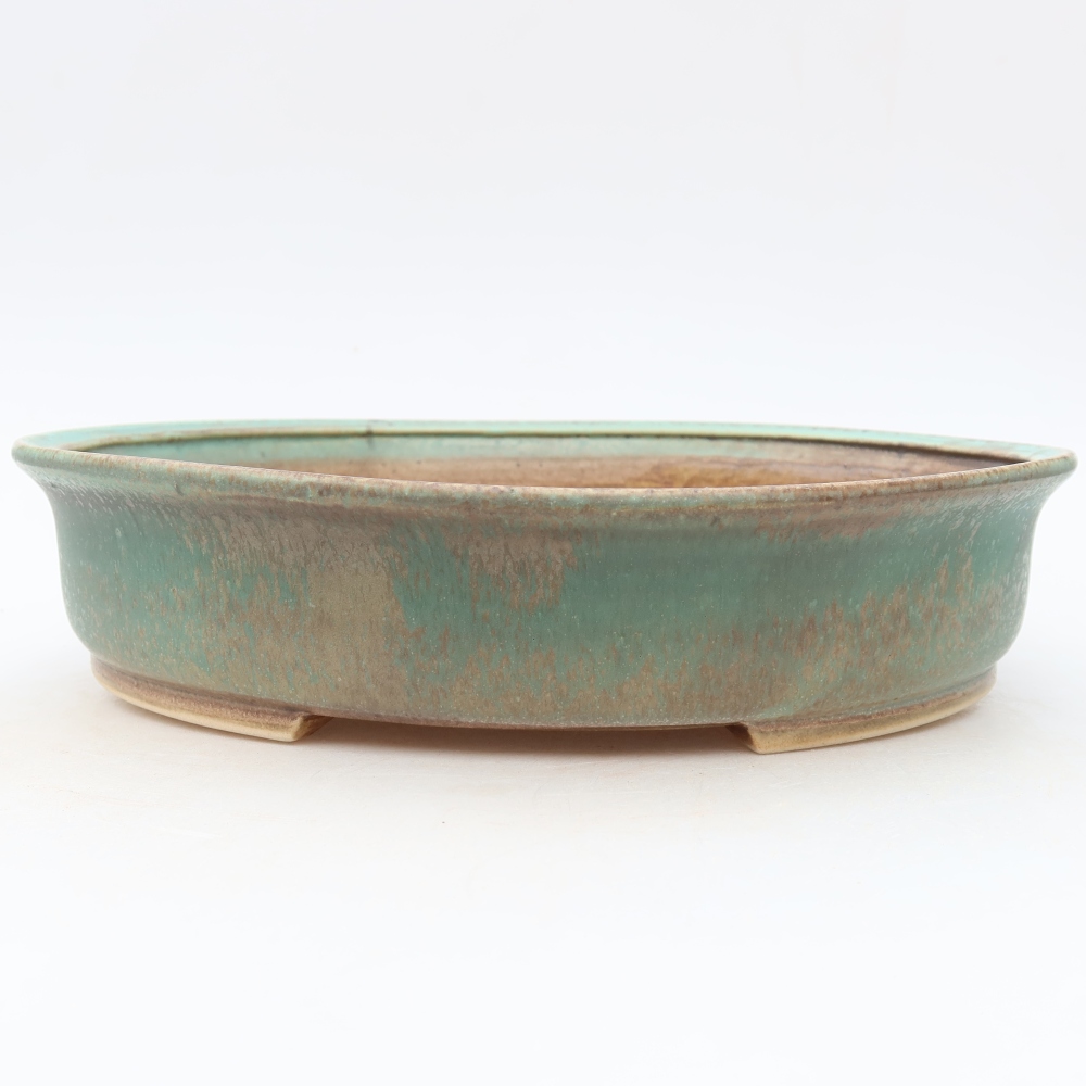 Keramik-Bonsai-Schale 27 x 24 x 5,5 cm, Farbe: grün