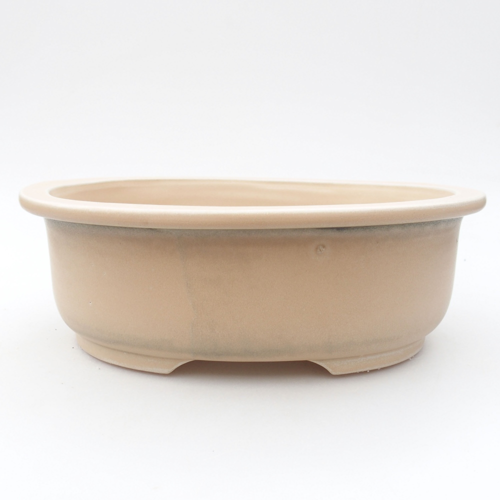 Bonsaischale aus Keramik 23 x 19,5 x 7 cm, Farbe beige