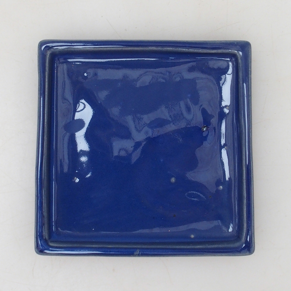 Bonsai-Schale quadratisch M - 10 x 10 x 1,5 cm - blau