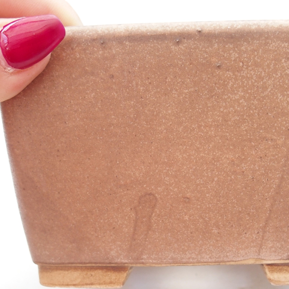 Bonsaischale aus Keramik 10,5 x 10,5 x 7 cm, rosa