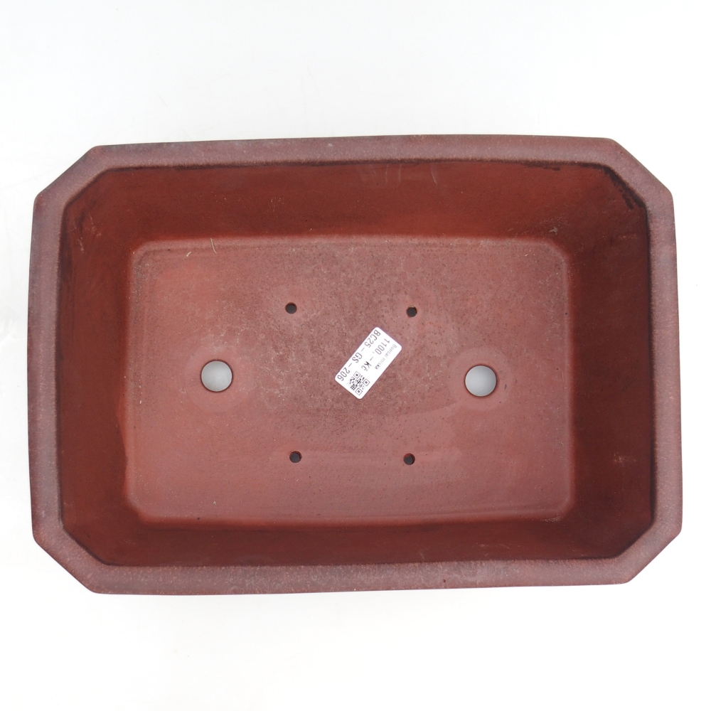 Bonsaischale aus Keramik 32,5 x 22,5 x 11,5 cm, braun