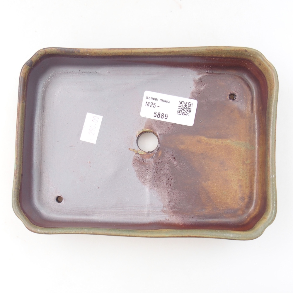 Bonsaischale aus Keramik 15,5 x 12 x 6 cm, Farbe blau