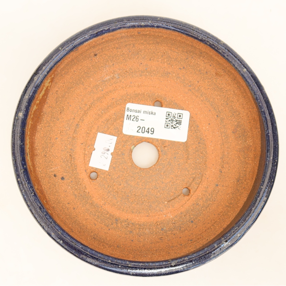 Keramik-Bonsai-Schale, 14,5 × 14,5 × 4,5 cm, Farbe: Blau
