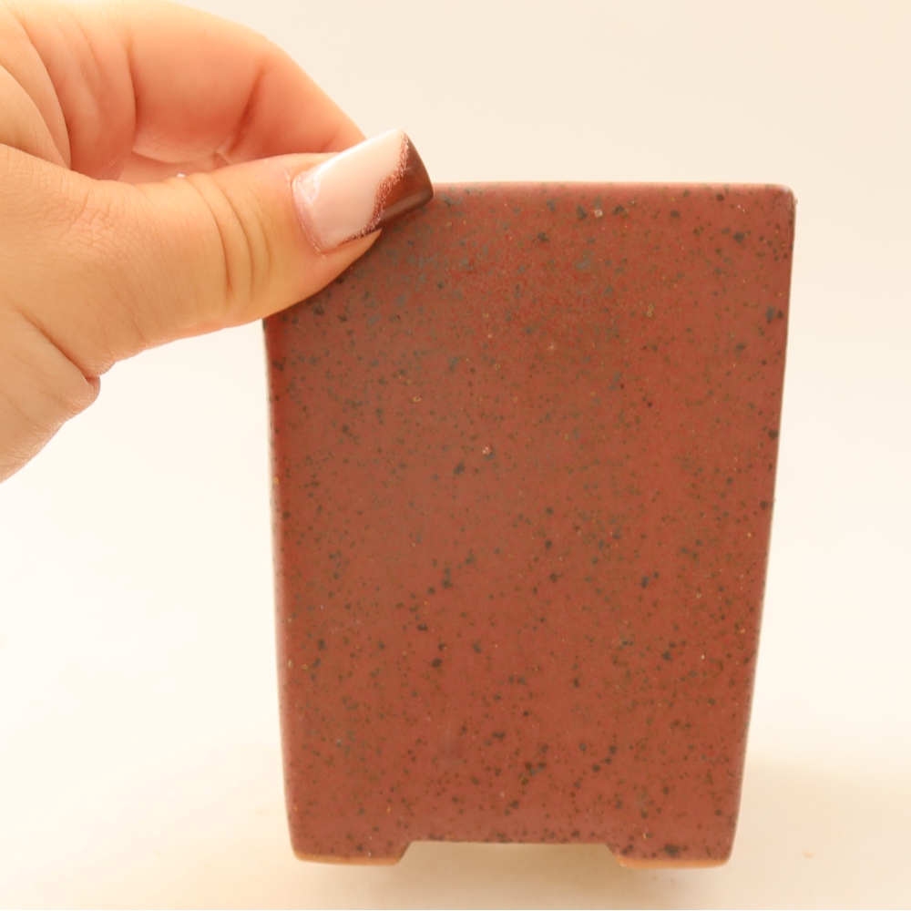 Keramik-Bonsai-Schale 7,5 x 7,5 x 10 cm, Farbe: Rosa