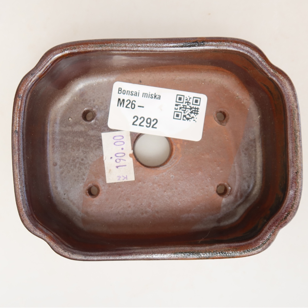 Keramik-Bonsai-Schale, 10,5 × 8 × 4 cm, Farbe: braun