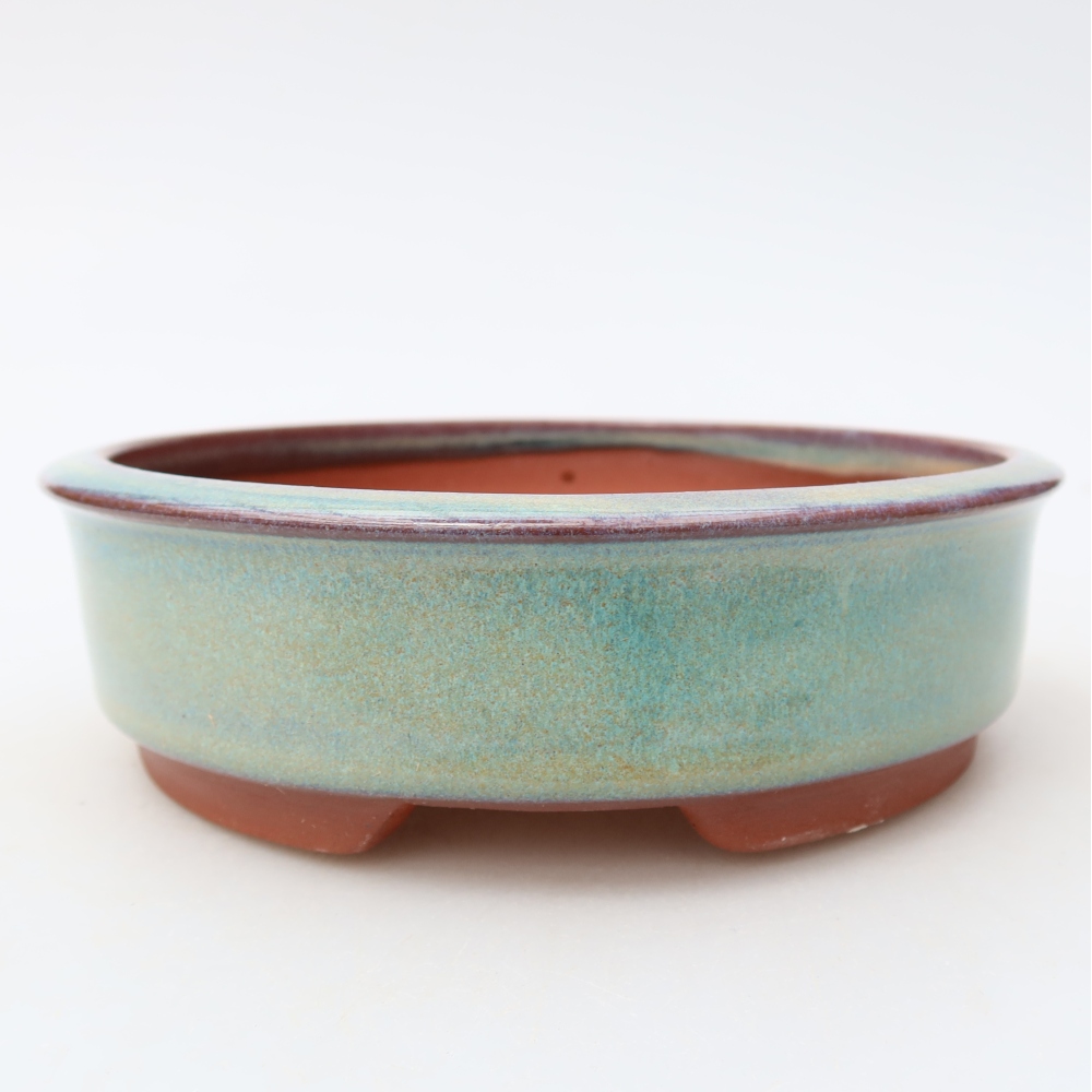 Bonsaischale aus Keramik 15 x 15 x 4,5 cm, grün