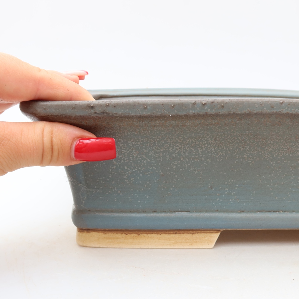 Keramik-Bonsai-Schale 29,5 x 24 x 8 cm, Farbe: Blau