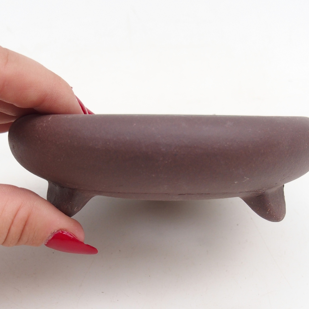 Bonsaischale aus Keramik 11,5 x 11,5 x 4 cm, braun