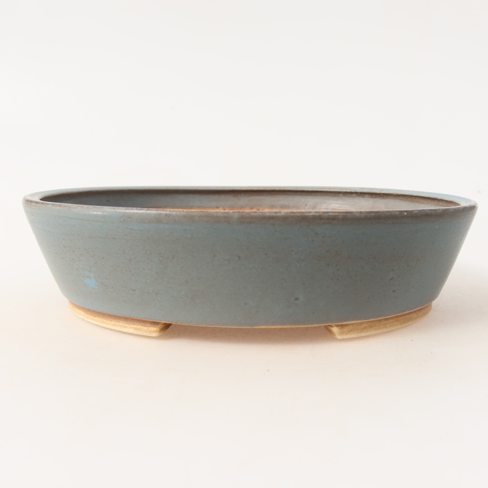 Bonsaischale aus Keramik 18,5 x 16,5 x 4,5 cm, Farbe blau