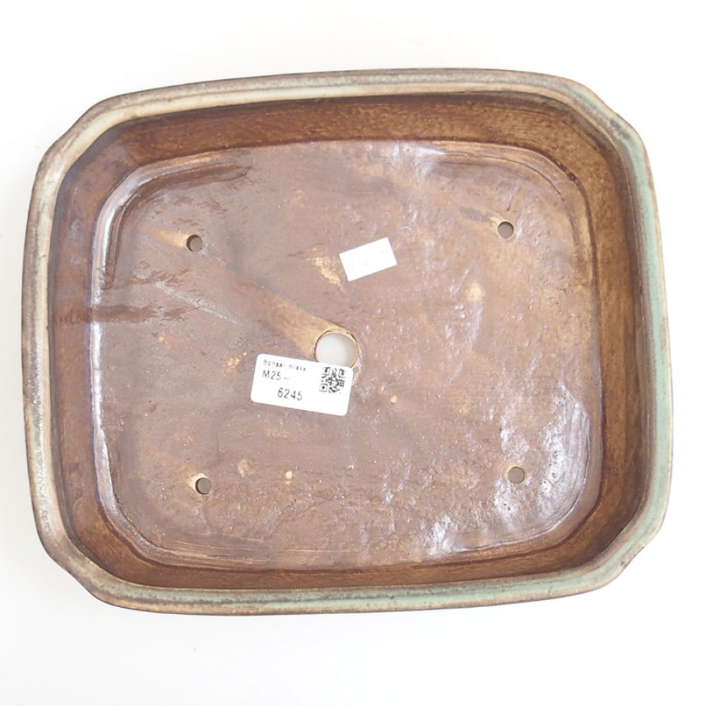 Bonsaischale aus Keramik 24 x 20,5 x 6 cm, grün