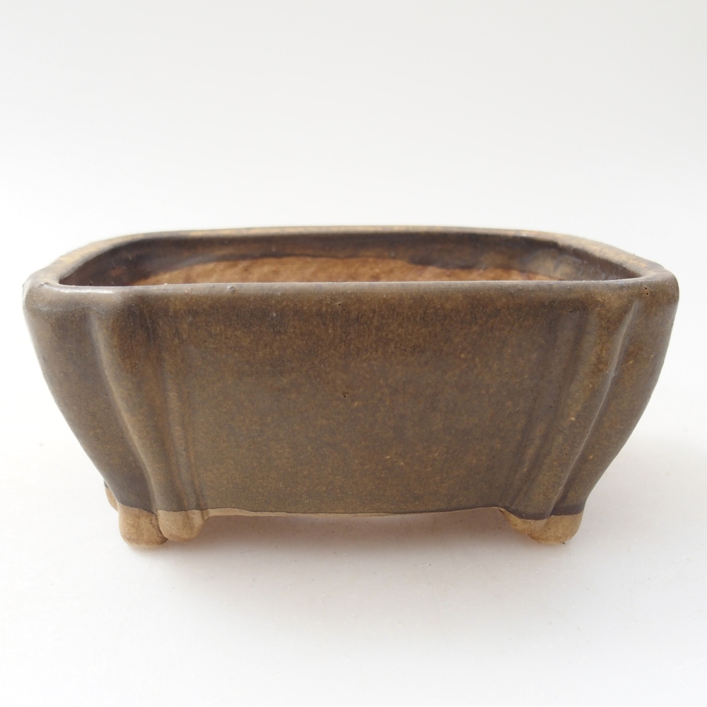 Bonsaischale aus Keramik 10 x 9 x 5 cm, braun