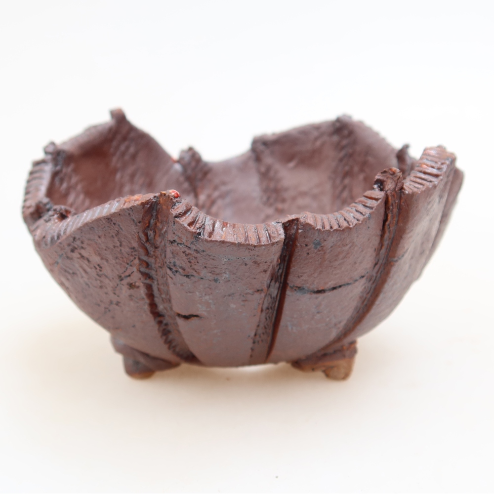 Keramikschale  10,5 x 10,5 x 6,5 cm, metallfarben