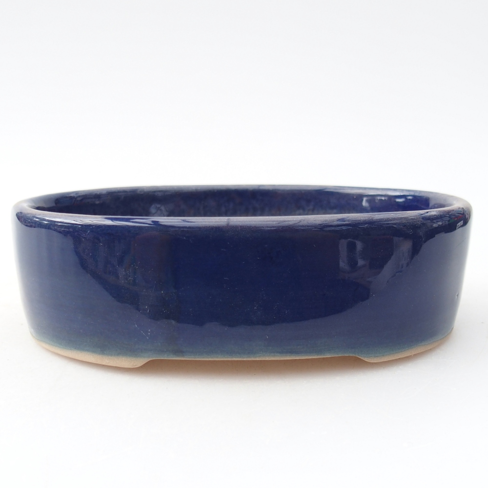 Bonsaischale aus Keramik 12,5 x 10 x 3,5 cm, Farbe blau