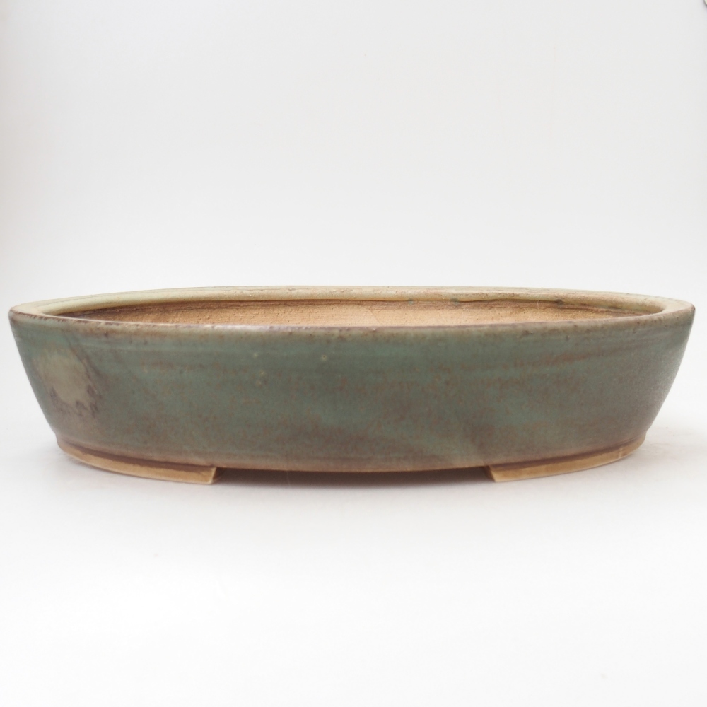 Bonsaischale aus Keramik 31,5 x 27,5 x 6 cm, grün