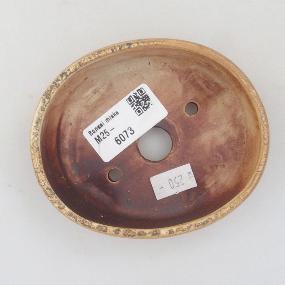 Bonsaischale aus Keramik 10 x 8,5 x 4 cm, braun