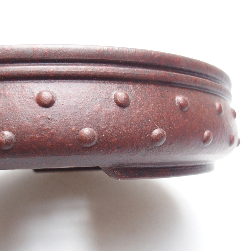 Schale 18 x 18 x 4 cm braun-rot