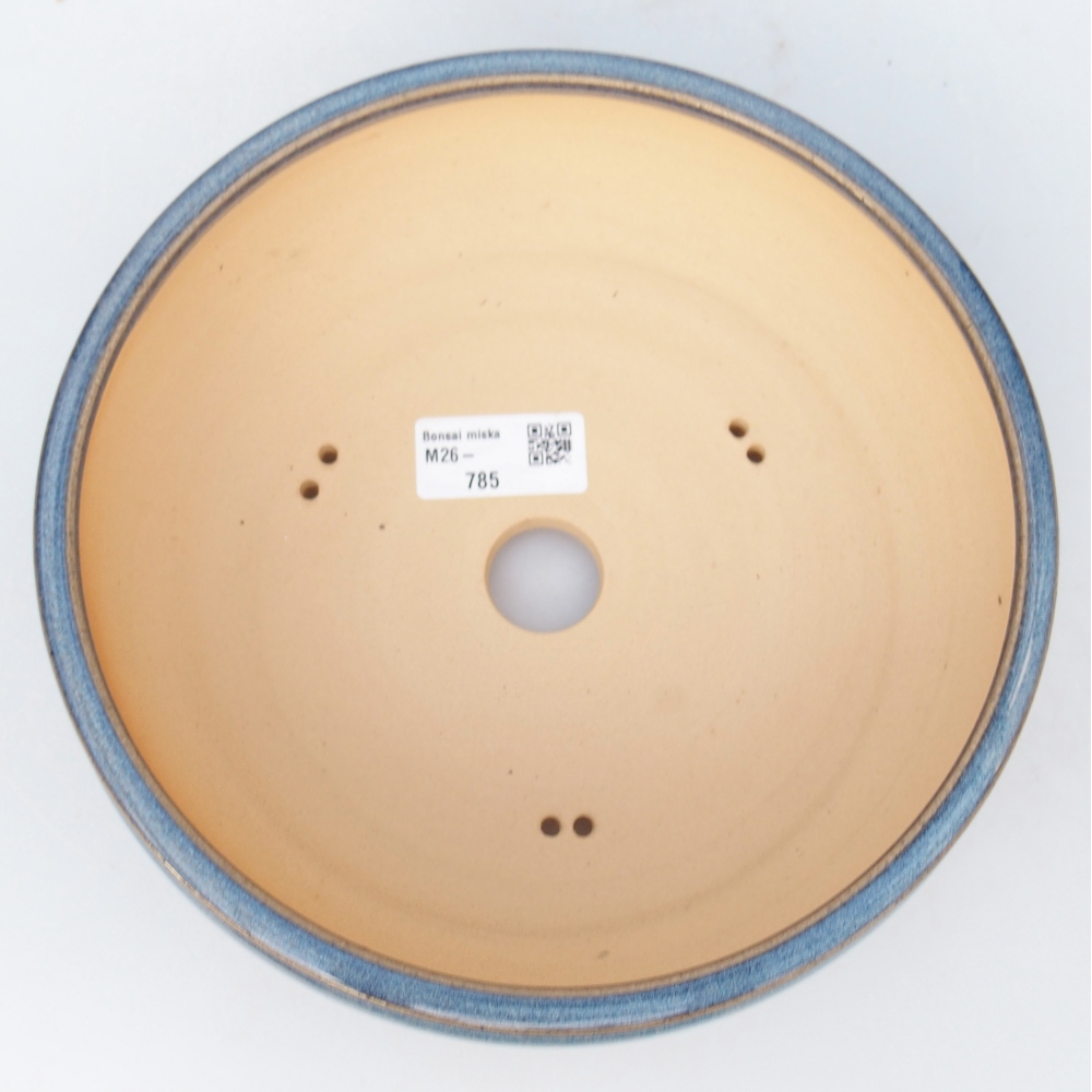 Bonsaischale aus Keramik 20,5 x 20,5 x 7 cm, Farbe blau