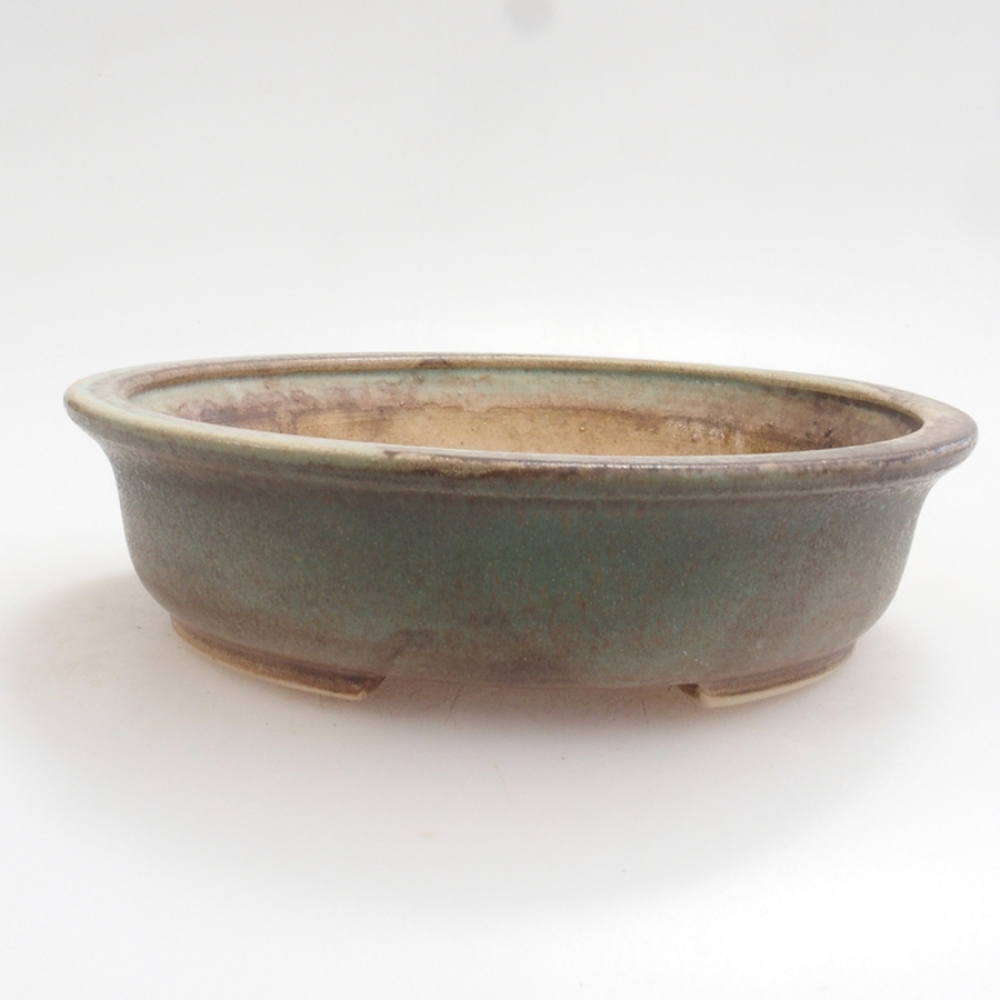 Bonsaischale aus Keramik 10 x 8,5 x 4 cm, braun