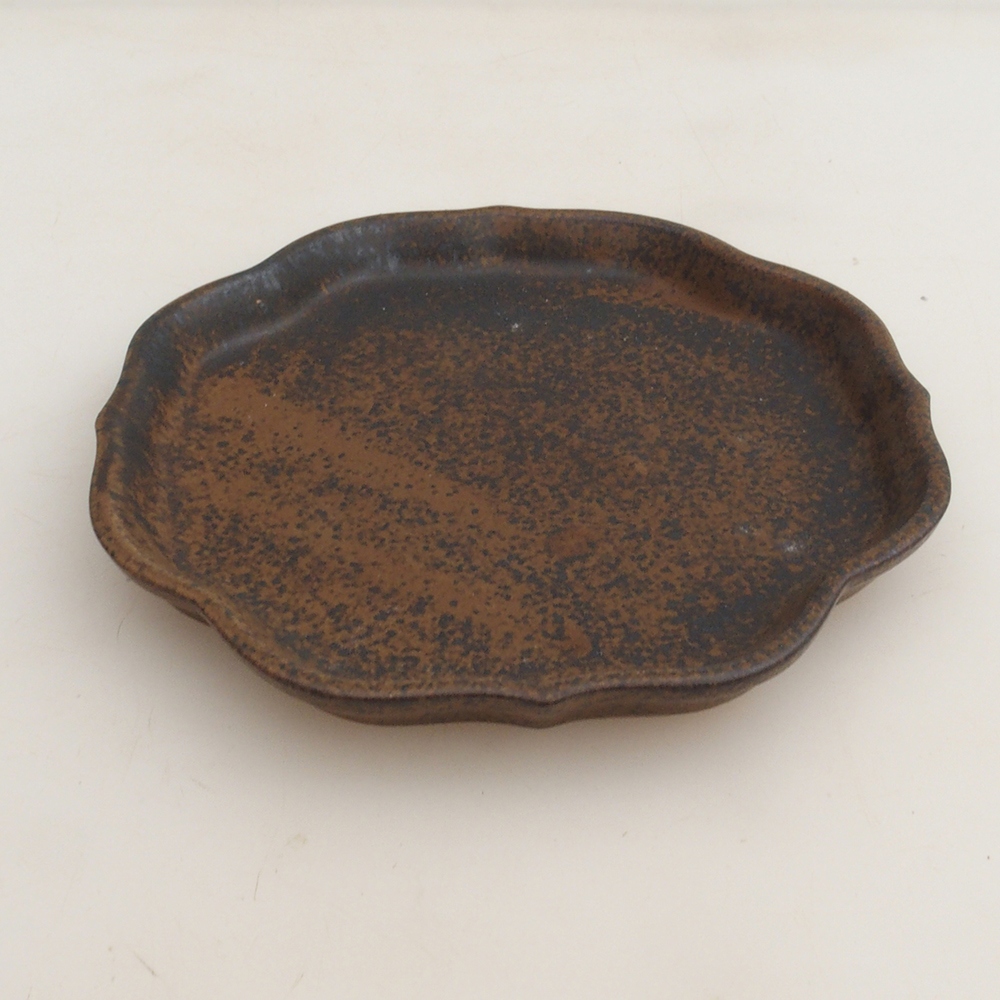 Keramikschale H06 - 14 x 14 x 1,5 cm - braun