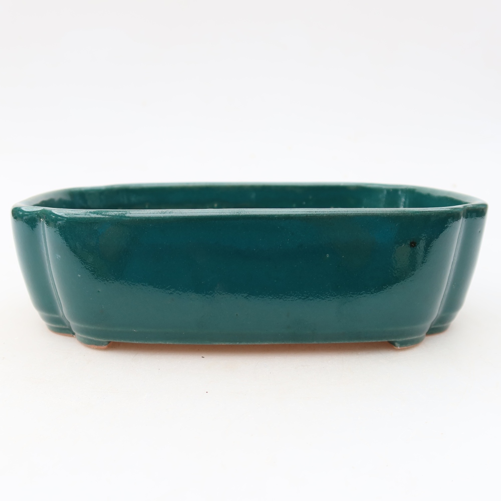 Keramik-Bonsai-Schale 18,5 × 13 × 5 cm, Farbe: grün